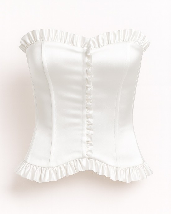 Κορσέ Λευκό κλειστό Κορσέ Λευκό κλειστό