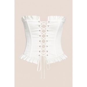 Κορσέ Λευκό κλειστό Κορσέ Λευκό κλειστό