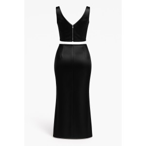 Φούστα Μαύρη δετό κόκκινο κορσέ Φούστα Μαύρη δετό κόκκινο κορσέ