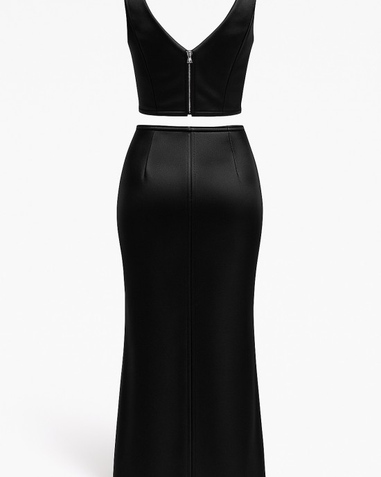 Φούστα Μαύρη δετό κόκκινο κορσέ Φούστα Μαύρη δετό κόκκινο κορσέ